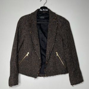 Club Monaco Black Copper Brown Tweed jacket